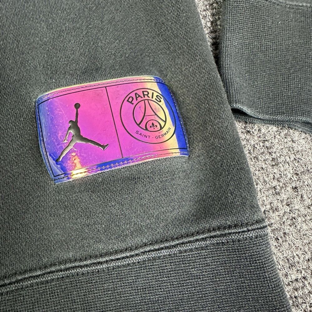 Nike Air Jordan X Paris Saint Germain Hoodie Mens Medium Black Jumpman Logo - Picture 4 of 12